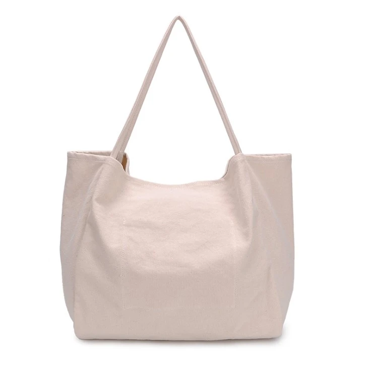 Promotional Customized Logo Size Canvas Organic Fabric Tote Blank Cotton Shopping Canvas Bag