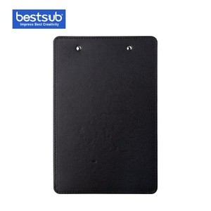 PUCB1522GN-1 Bestsub Wholesale Custom Sublimation Blanks A5 Size Green PU Leather File Document Clipboard Folder with Metal Clip