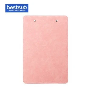 PUCB1522PK-1 Bestsub Wholesale Custom Sublimation Blanks A5 Size Pink PU Leather File Document Clipboard Folder