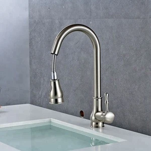 Pull down Pull Out  Kitchen mixer  Brushed Nickel Mixer Tap Kitchen Faucet