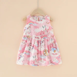 Pure cotton girls skirt baby summer little girl infant baby skirt clothes children&#x27;s one-piece skirt sleeveless baby clothes