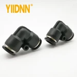 PV black L-shaped elbow right angle pneumatic fitting 4 6 8 10 12 14 16mm quick coupling trachea quick coupling hose air compres