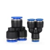 PY-6 Plastic Pneumatic Parts Y Type Quick Connectors 6mm Y Shaped Air compressor Hose Fittings 3 Ways Pipe Coupler