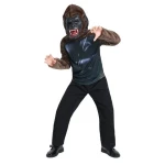 Ready Goods Boys Movie Character Gorilla King Kong Animal Cosplay Top With Latex Mask Kids Halloween Party Costumes