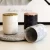 Real Marble Pen Holder Pencil Pot Cup Desk Brushes Dispenser Candle Cup Vanity Jar Flower Vase Desk Organizer with Metal Lid