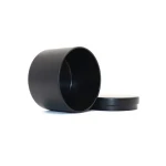 Recyclable Empty Luxury Candle Tin Round Black Metal Container 4OZ Matte Black Candle Tin Can with Sealed Cover