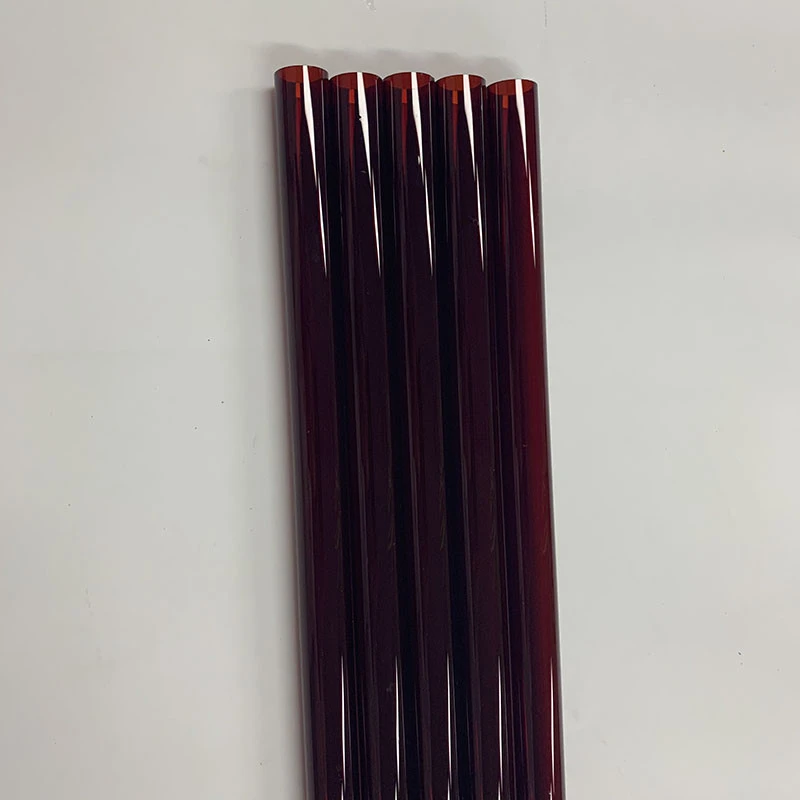 Red colored high borosilicate glass tube quartz tubing