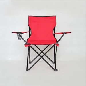 Reinforced High Quality Outdoor Portable Folding Beach Chair/Folding Lightweight Camping Chair With Armrest and Cup Holder