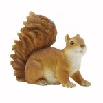 Resin product decorative small cute squirrel garden ornament, resin garden decor miniature animals squirrel sculpture#