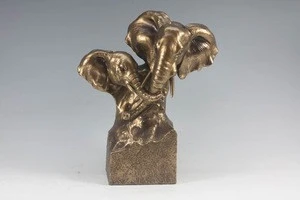 Resin Safari Animal Set - Copper Zoo Animals Statue, Geometric Animals Figurines, African Abstract Animals Sculpture Crafts