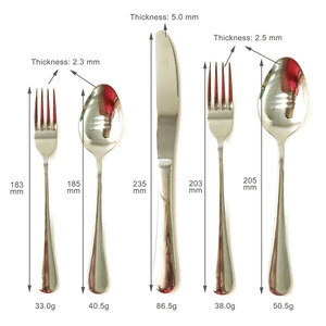 Retail restaurant spoon fork knife sets stainless steel