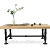 Retro Pipe Furniture, Pipe and Wood Coffee Table Tea Table Center Table