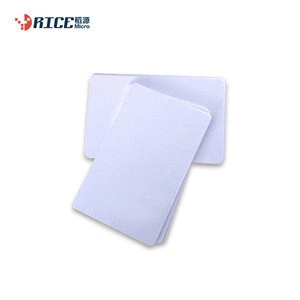 RFID NFC white pvc plastic smart card with hole for hotel school etc.
