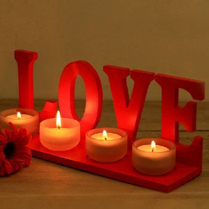 Romantic LOVE Candlestick ,Wooden Candle Holder , Valentines Day Wedding Candlestick
