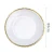 Import round Cheap clear plastic charger plates glass beaded wedding deco elegant clear beaded rim glass charger plates with gold beads from China