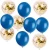 Import Royal Prince Baby Shower Decorations Navy Blue Cream Gold Bridal Shower Decorations Gold Confetti Balloons Tissue Pom Poms from China