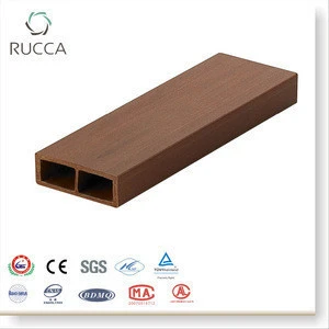 Rucca wpc timber tube, mahogany wood lumber for interior doors, gargen fence 65*25mm China building materials