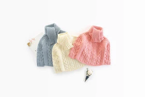 S51992A   Winter Baby Kids Pullover Girls Knit Sweater+Scarf