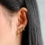 Import s925 sterling silver simple fashion elegant glossy double line stud earrings from China