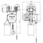 Safety Devices 2 ton 460V Truss Motor Electric Chain Hoist of Lifting Tools