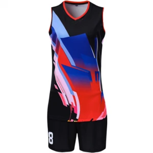 Saidian customize sublimation design men sleeveless volleyball jersey set slim fit sportswear product