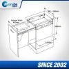 Sale well side mounting cabinet accessories plastic kitchen waste bins dust bins with slides