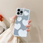 Shell Love Heart Wave Pattern Frame Phone Case For iPhone 13 Pro Max 11 12 Pro Max X XR XS Max 7 8 Plus Clear Soft Bumper Cover