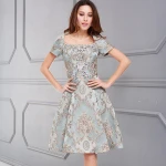 Short puffy junior cocktail dresses party dresses,party dresses embroidered with jewels,short cocktail dresses