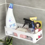 Shower gel holder rectangle wall mounted plastic bathroom rack
