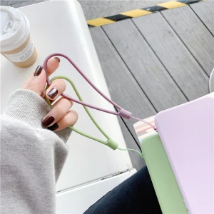Silicone rope mobile phone anti losing sling wrist short Cord silicone wrist rope mobile phone lanyard strap ID Card USB