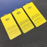 Silk Printing Full Glue Hardness 9D anti-scratch 0.33 mm tempered glass screen protector for iphone x/xs/11 pro/xr/11/xs max/12