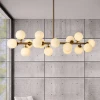 Simig factory modern DNA brass glass 16 hanging glass ball LED G9 chandelier ceiling fixture pendant light
