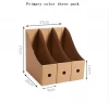 Simple brown paper desktop storage box Drawer type file shelf office documents bookshelf finishing box
