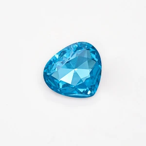SI.VOUS K9 Glass crystal heart beads clear point back  crystal stone dmc  crystal wedding beads