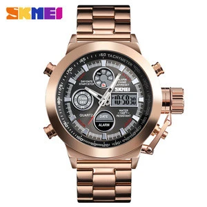 SKMEI 1515 Luxury Men&#39;s Quartz Digital Watch Sport Watches Waterproof Male Wristwatch 2 Time Chronograph Clock New
