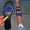SL-002 Popular fashion ladies rhinestone womens sandals new design comfortable casual slippers for women