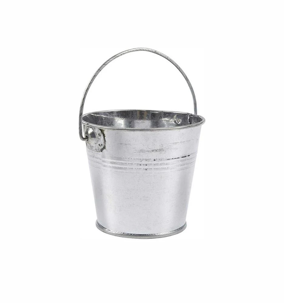 Small Metal Bucket Planter/ Galvanized Steel Mini Metal Pail/Garden Decorations