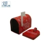 Small tin mailbox shape decoration metal mailbox with flag