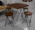 Import Solid Wood Metal Industrial Restaurant Table Set Furniture from Indonesia