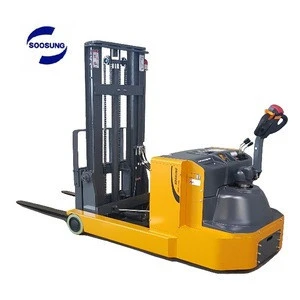 SOOSUNG Electric Stacker Reach Type 1500kg 2.5M Height Customized Service Available Walkie Pallet Forklift Made in Korea