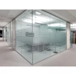 Sound insulation aluminum frame double tempered glass top brand hardware office glass partition