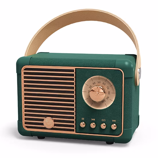 Import Compact Retro Bluetooth Speaker with Powerful Sound Quality from China