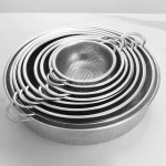 S/s Salad Bowl Set 3 Fine Mesh Stainless Steel Strainers Sieve Washing Basket Strainer Round Colander