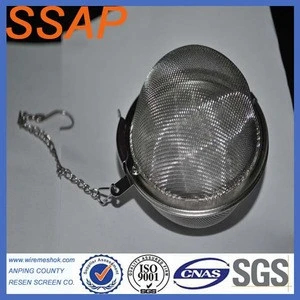 ss/stainless steel filter wire mesh tea ball with chain