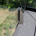 stainless steel 2205 swimming pool frameless glass fence  glass to wall side mount spigot