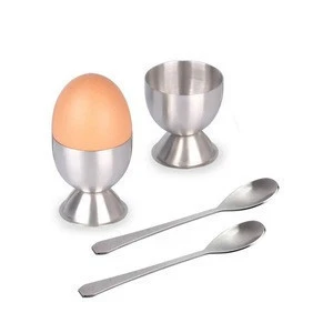Stainless Steel Egg Topper Cutter egg tray and spoon set/304 Stainless steel Egg Opener Topper