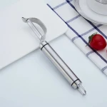Stainless Steel Kitchen Tools Fruits Vegetables Peeler with Hanging Loop