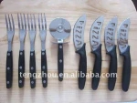 Stainless Steel Pizza Knife Set with Pizza Forks & Knives