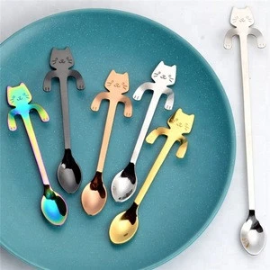 Stainless Steel Tableware Creative Cartoon Coffee Spoon Stirring Spoon Mixing Spoon