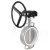 Import Stainless steel wafer type worm gear butterfly valve from China